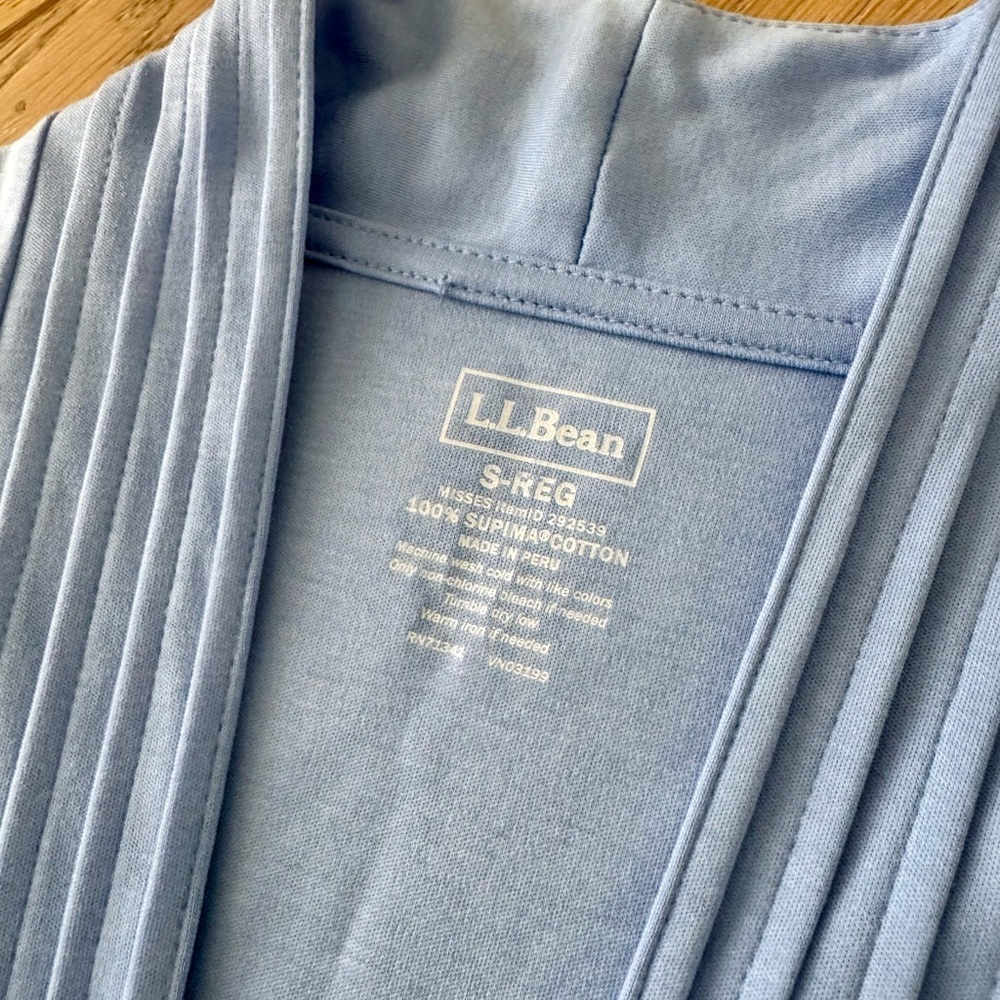 L.L. Bean Open Front Blue Cardigan Small - Picture 2 of 6